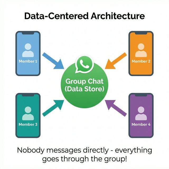WhatsApp Group = Data-Centered Architecture